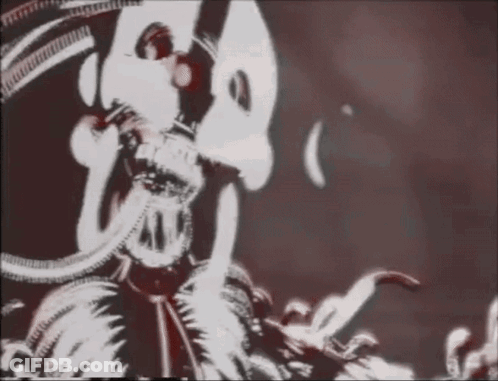 A Black And White Drawing Of A Skeleton With A Hose Coming Out Of It 'S Mouth . GIF