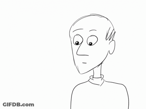 A Black And White Drawing Of A Toilet With A Bowl Of Food In It GIF