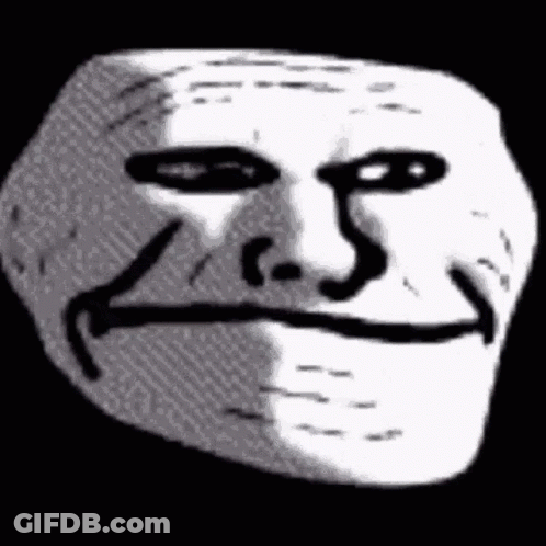 Black And White Troll Face Drawing GIF