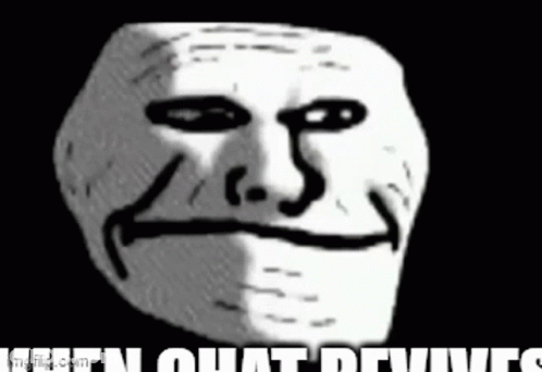 A Black And White Drawing Of A Troll Face With The Words `` I 'M Not Driving '' Below It . GIF