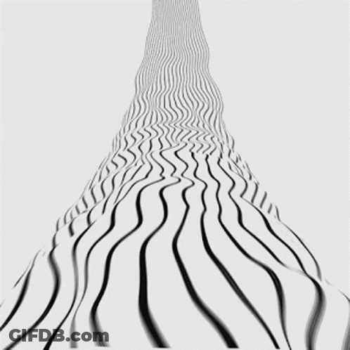 A Black And White Drawing Of A Wave Going Up A Hill GIF