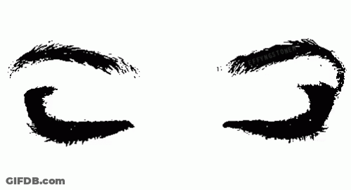 A Black And White Drawing Of A Woman 'S Eyes With A Caption That Says ' Fiftyngs.tone ' GIF