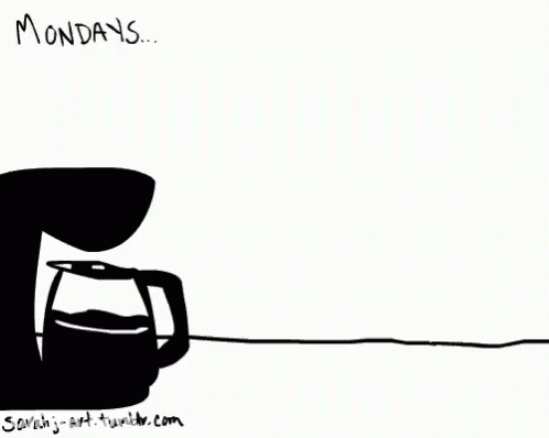 A Black And White Drawing Of A Woman Screaming On A Phone With The Words Mondays Written Below Her GIF