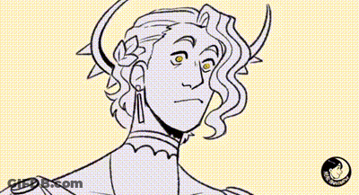 A Black And White Drawing Of A Woman With A Lightning Bolt Coming From Her Head . GIF