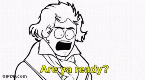 A Black And White Drawing Of Three Men With Their Mouths Open And The Words Aye Aye Beethoven GIF