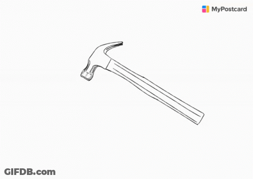 A Black And White Drawing Of Tools With The Words Happy Father 'S Day At The Bottom GIF