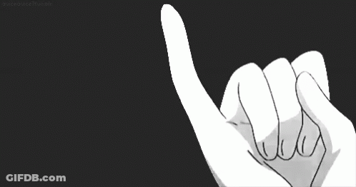 A Black And White Drawing Of Two People Making A Promise With Their Fingers . GIF