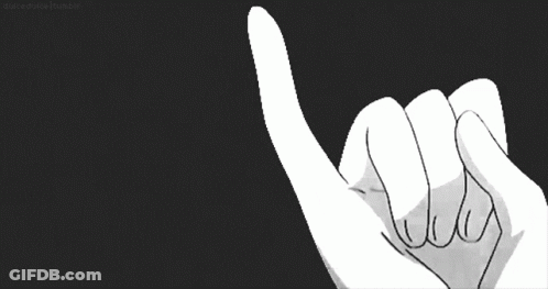 A Black And White Drawing Of Two People Making A Promise With Their Fingers GIF