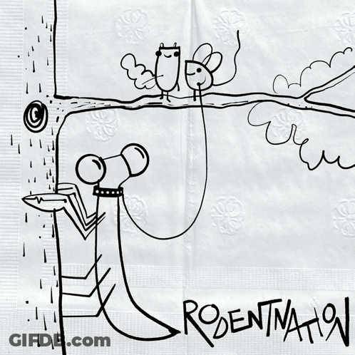 A Black And White Drawing On A Napkin That Says ' Rosennation ' On It GIF