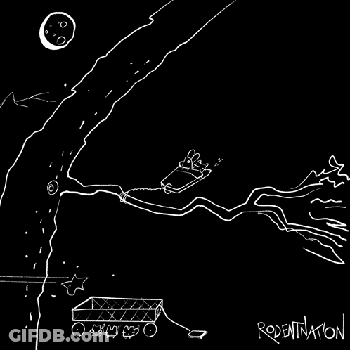 A Black And White Drawing With The Word Rodentnation On The Bottom Right GIF