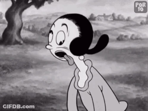 A Black And White Image Of A Cartoon Character With The Words Por 10 On The Bottom Right GIF