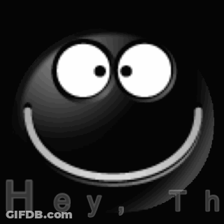 A Black And White Image Of A Cartoon Face With A Thumbs Up . GIF