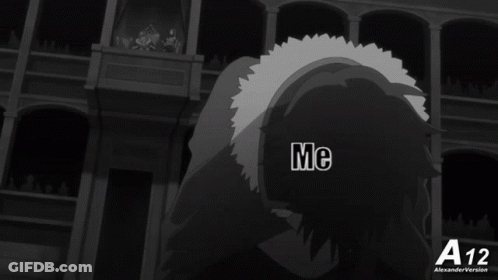 A Black And White Image Of A Girl With The Word Anime Written On It GIF