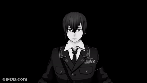 A Black And White Image Of A Man With The Word Cinema Below Him GIF