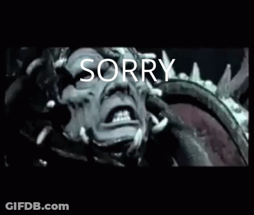 A Black And White Image Of A Monster With The Word Denied In White Letters GIF