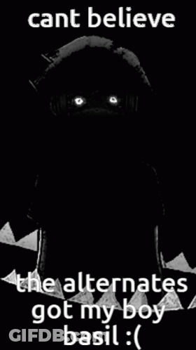 A Black And White Image Of A Person With Headphones On And A Caption That Says Cant Believe The Alternates Got My Boy Ba GIF