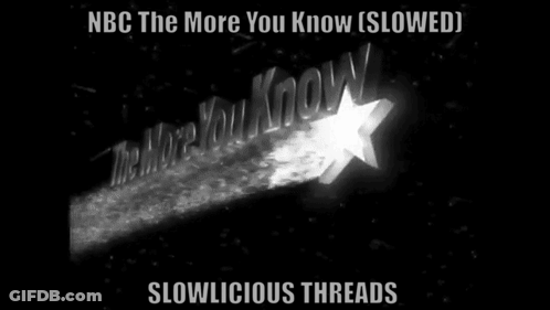 A Black And White Image Of A Shooting Star With The Words Nbc The More You Know Slowed Slowlicious Threads GIF