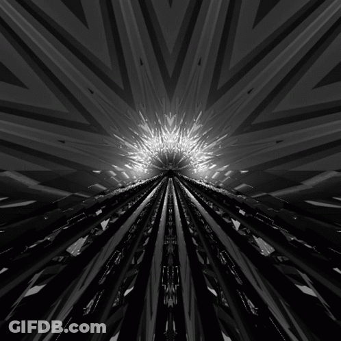A Black And White Image Of A Star With Arrows Pointing Towards It GIF