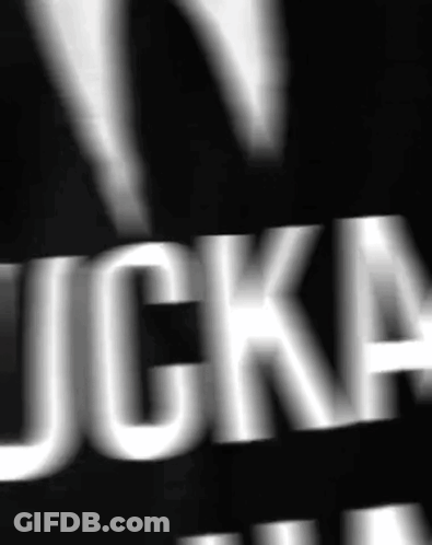 A Black And White Image Of The Word Jcka GIF