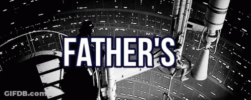 A Black And White Image With The Words Father 'S GIF