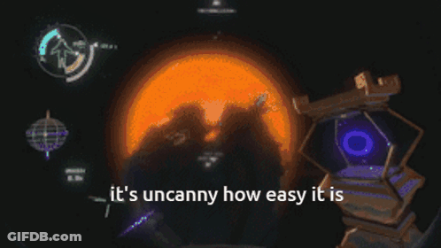 A Black And White Image With The Words " It 'S Uncanny How Easy It 'S " GIF