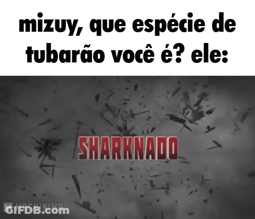 A Black And White Image With The Words Sharknado In Red GIF