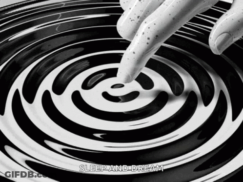 A Black And White Image With The Words Sleep And Dream Above It GIF