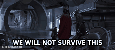 A Black And White Image With The Words We Will Not Survive This GIF