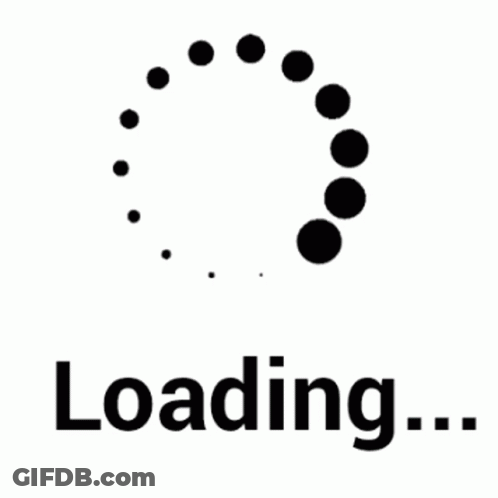 A Black And White Loading Sign With Circles GIF