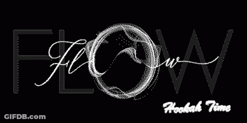 A Black And White Logo For Hookah Time With A Circle GIF