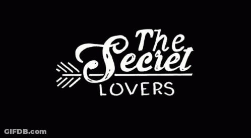 A Black And White Logo For The Secret Lovers With An Arrow GIF