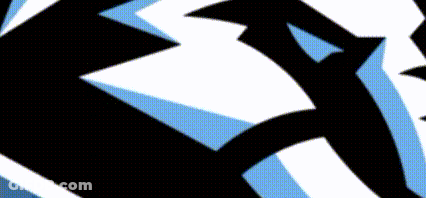 A Black And White Logo That Looks Like A Shark GIF