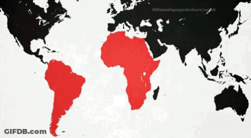 A Black And White Map Of The World With The Words Alltheseshapesandcolours Tumblr At The Bottom GIF