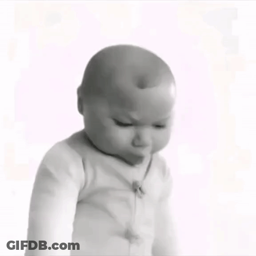 Black And White Baby Photo GIF