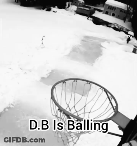 Black And White Basketball Hoop D.B Is Balling GIF