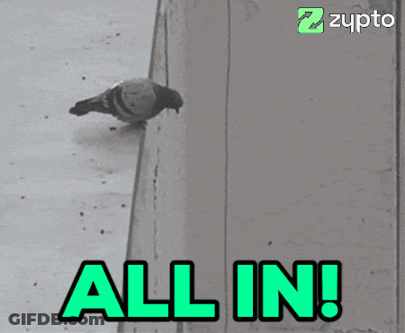 Black And White Bird With All In Text GIF