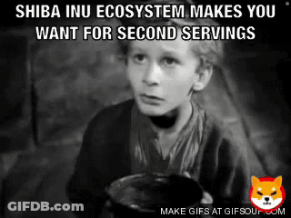 A Black And White Photo Of A Boy Holding A Bowl Of Food With The Caption Shiba Inu Ecosystem Makes You Want For Second S GIF