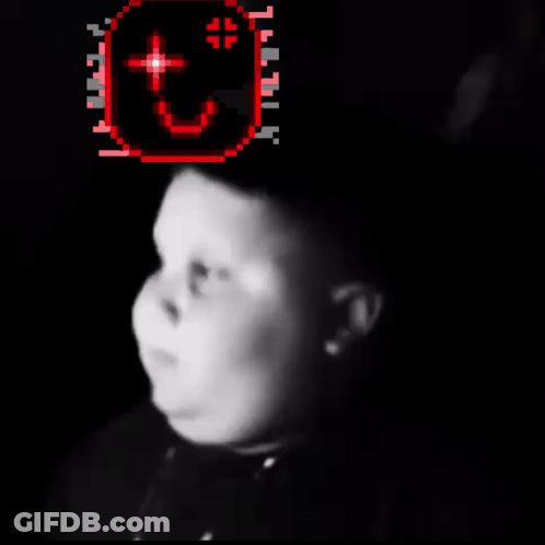 A Black And White Photo Of A Child With The Words Me When My Teammates Don T Leave So It 'S Overtime GIF