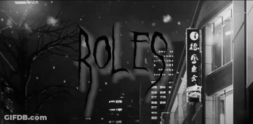 A Black And White Photo Of A City Street With The Word Roles Written In The Foreground GIF