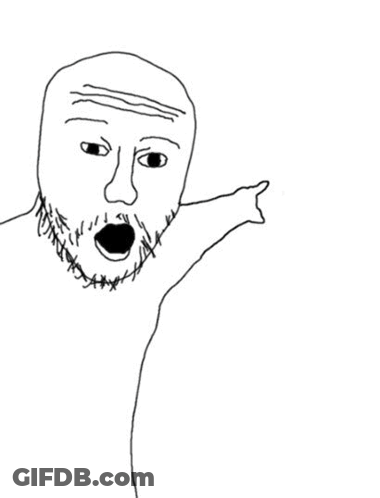 A Black And White Photo Of A Classroom With A Drawing Of A Man 'S Face GIF