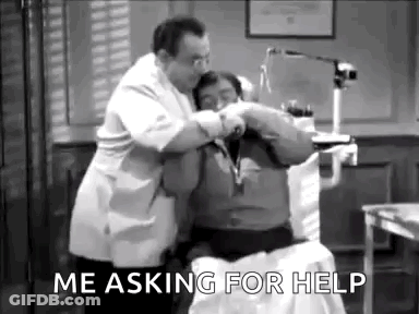 A Black And White Photo Of A Dentist And A Patient In A Hospital Bed . GIF