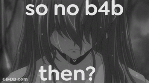 A Black And White Photo Of A Girl With The Words So No B4b Then GIF
