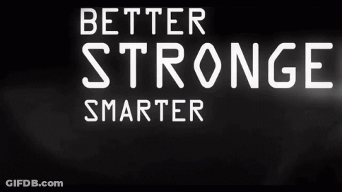 A Black And White Photo Of A Keyboard With The Words Strong And Anything Written On It GIF