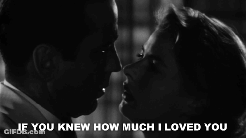 A Black And White Photo Of A Man And Woman With The Words If You Knew How Much I Loved You Below Them GIF
