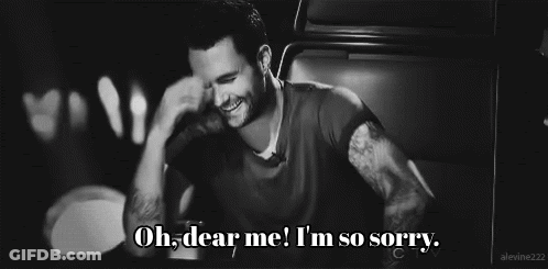 A Black And White Photo Of A Man Covering His Face With His Hand And The Words Oh Dear Me I 'M So Sorry GIF
