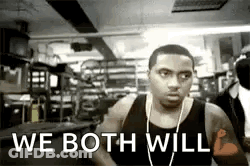 A Black And White Photo Of A Man In A Gym . GIF