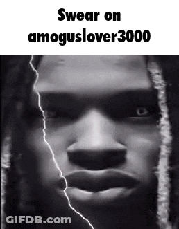A Black And White Photo Of A Man 'S Face With A Lightning Bolt Coming Out Of His Mouth . GIF
