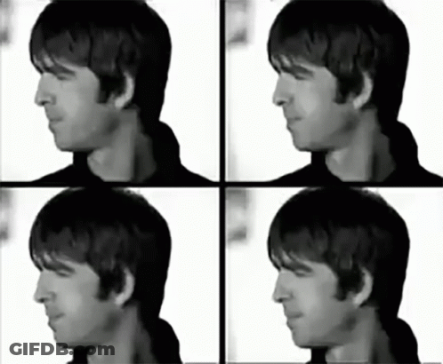A Black And White Photo Of A Man 'S Face With Different Expressions GIF