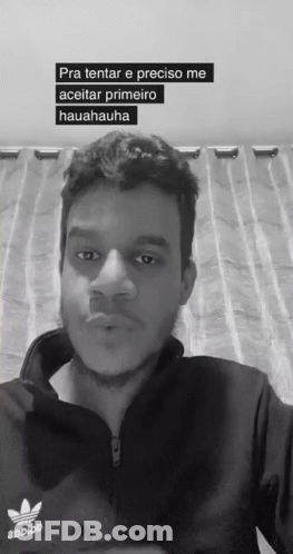 A Black And White Photo Of A Man Wearing An Adidas Shirt GIF