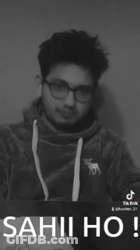 Black And White Man With Sahi Ho Sweatshirt GIF